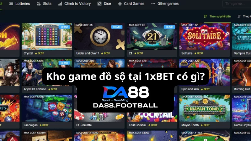 Các sảnh game đa dạng thể loại cá cược hấp dẫn, lôi cuốn